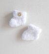 witte teddy booties maat 1