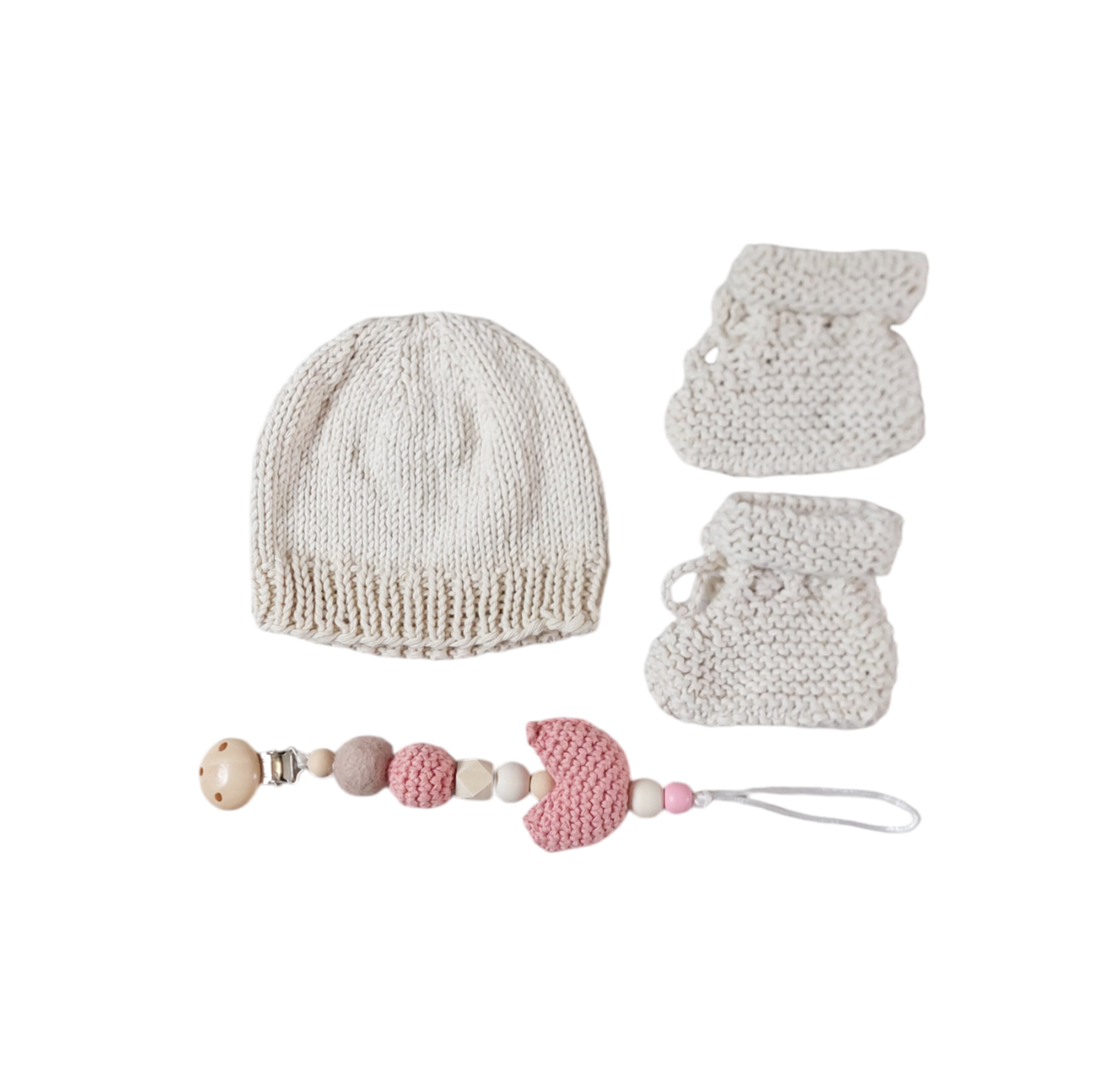 Baby giftset gebroken wit - roze