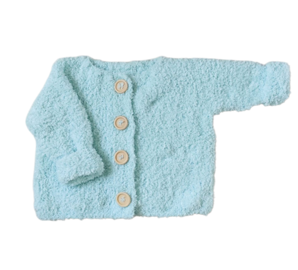 Mintgroen teddy babyvestje