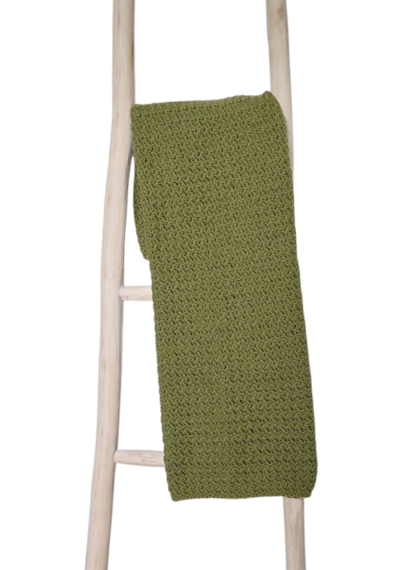 Olijfgroen babydekentje