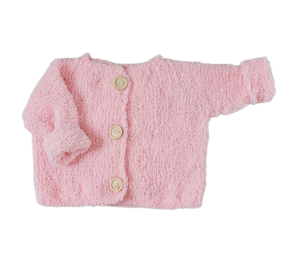 Roze teddy babyvestje
