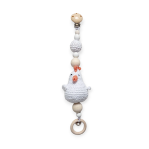 Wagenhanger met een witte kip