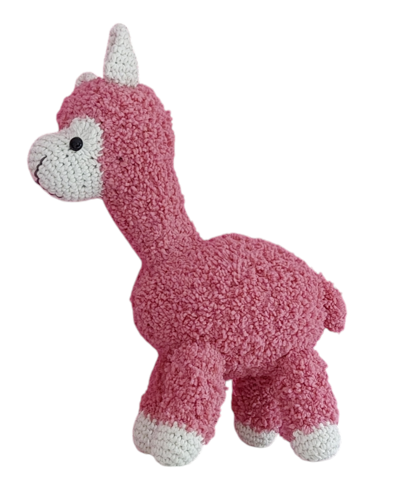 Donkerroze alpaca - Afbeelding 2