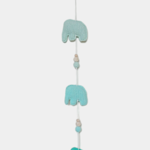 Mintgroene slinger met olifantjes