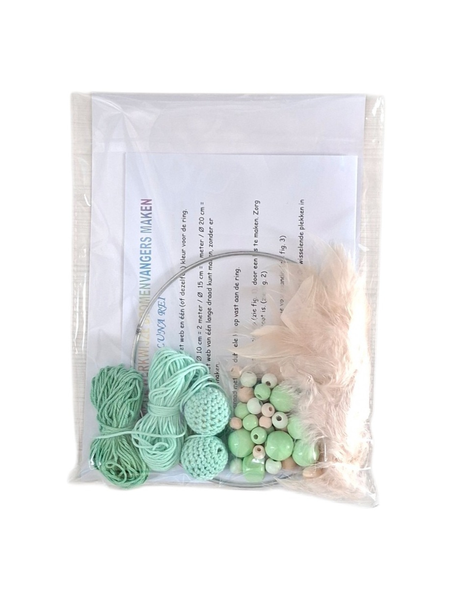 creapakket donkermintgroen-mintgroene dromenvanger