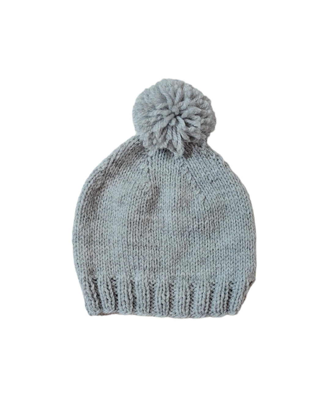 Gebreid vintage babymutsje met pompon (maat 1) - Afbeelding 2
