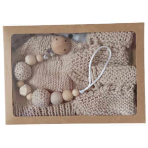 Zandkleurig kraamcadeauset