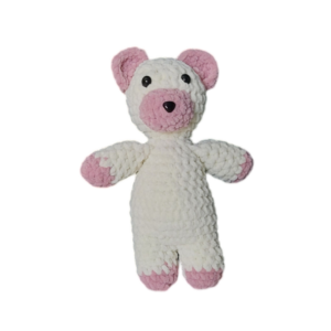 Gebroken witte-roze snuggle beertje