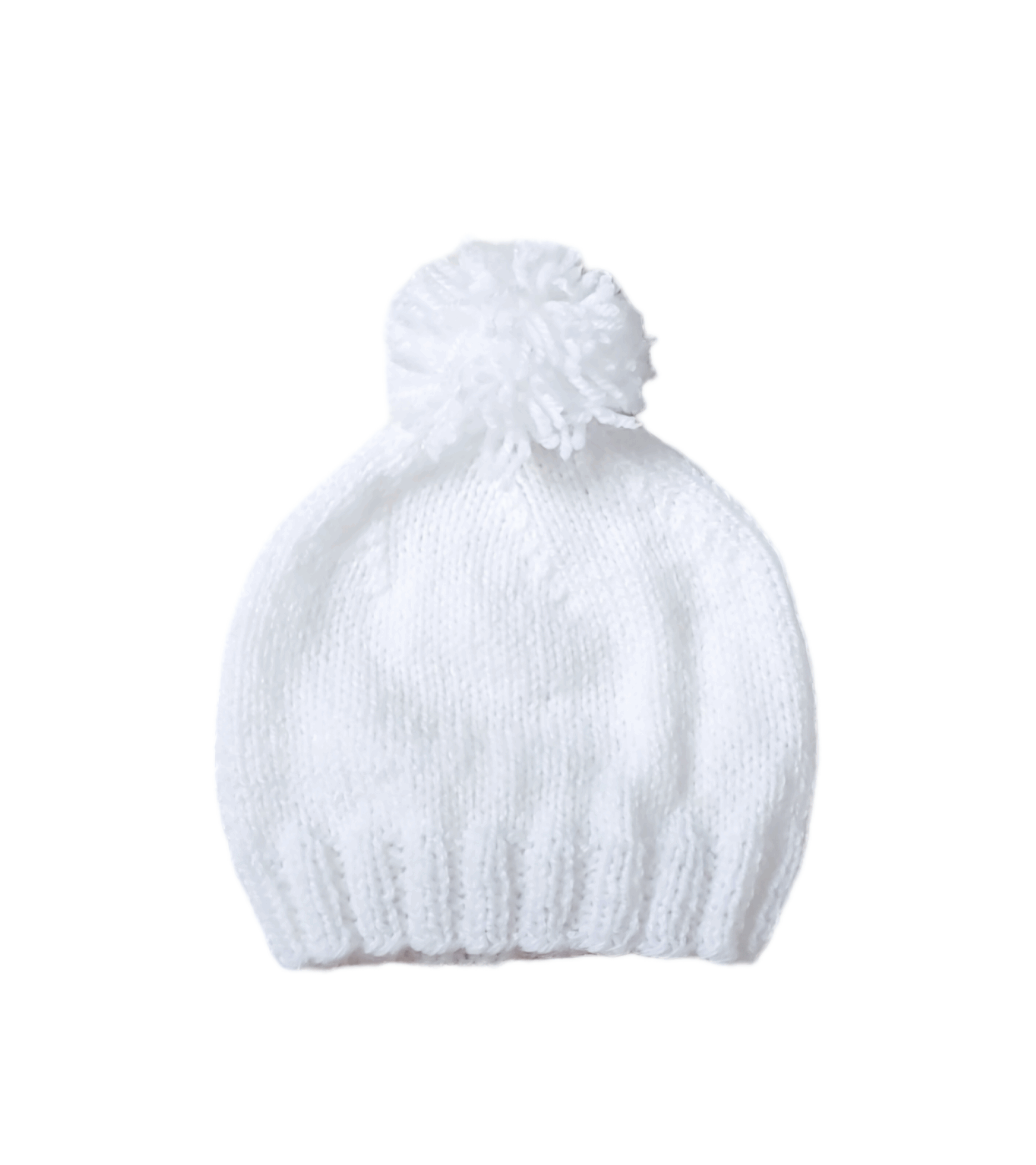 Gebreid vintage babymutsje met pompon (maat 1) - Afbeelding 8