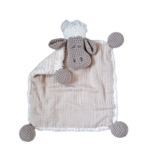 Knuffeldoekje schaap taupe