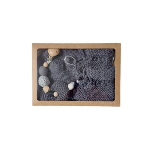 kraamcadeauxset donkergrijs