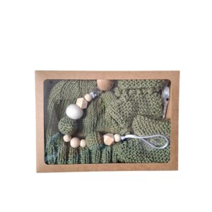 kraamcadeauset olijfgroen