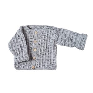 lichtgrijs babyvestje maat 50