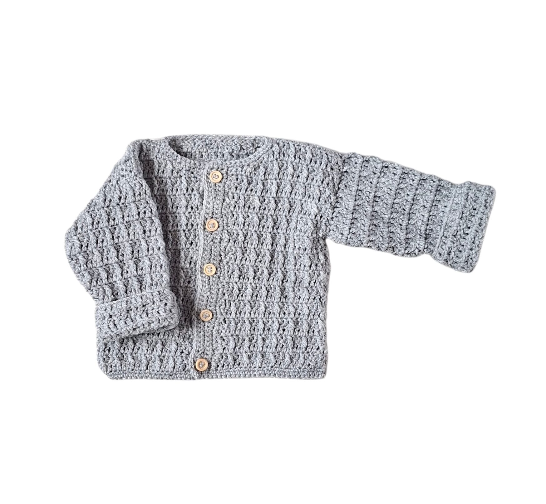 lichtgrijs babyvestje maat 50