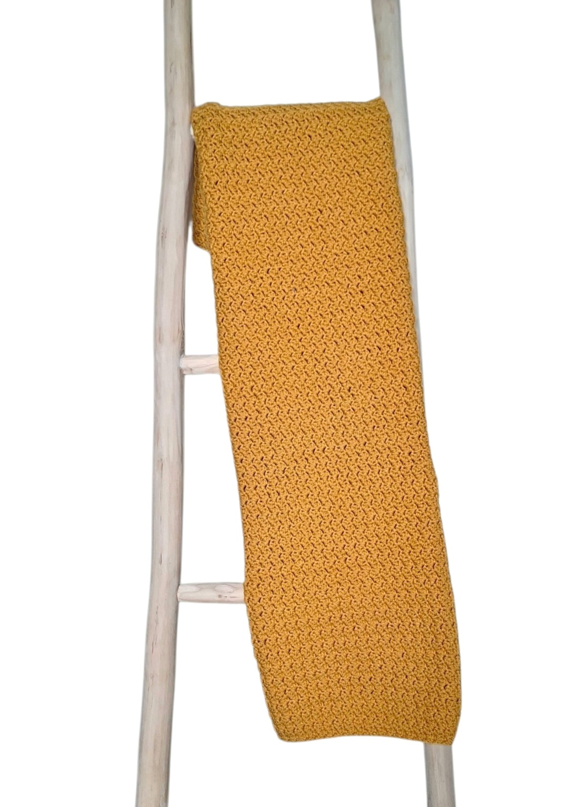 gehaakt babydekentje okergeel